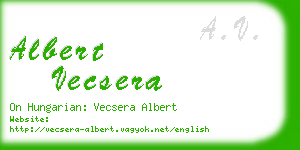 albert vecsera business card